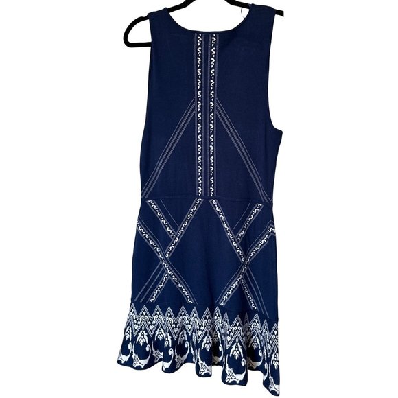 CeCe by Cynthia Steffe Brand Fit & Flare Dress Stretch Rayon Blend Women Size L - Picture 1 of 14